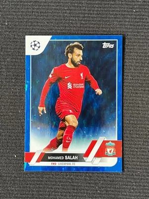 Mohamed Salah 2022-23 Topps UCC Flagship Blue Icy Foil 96/99 #71 - Image 1 of 2