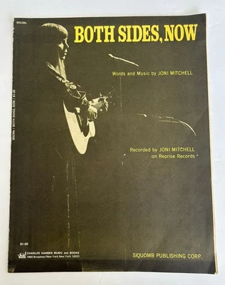 Joni Mitchell Both Sides Now 1967 Piano Sheet Music Folk Rock Song Vintage 60s - Image 1 of 4