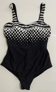 Reebok Women's Swimsuit One Piece Black Size 18 - Picture 1 of 5