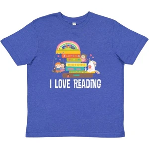 Inktastic Reading Book Lover Librarian Youth T-Shirt Books Teacher Literacy Club - Picture 1 of 2
