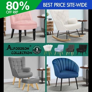 ALFORDSON Armchair Lounge Chair Accent Chair Upholstered Arm Chair Sofa Couch - Picture 1 of 380