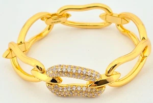 Heritage Bracelet, set with Multiple, White/Colorless CZs. Made in China - Picture 1 of 2