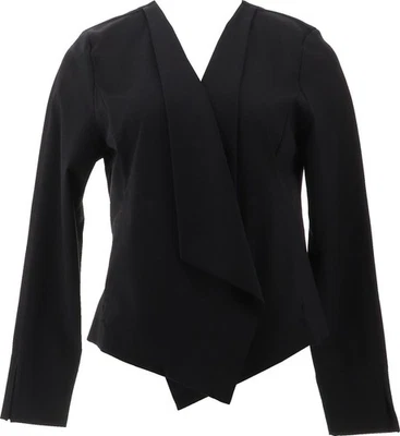 Chaqueta Isaac Mizrahi Elements Tejida Elástica Chaqueta Pitch Negra M Nueva Sin Etiquetas (967) Foto 1 de 4