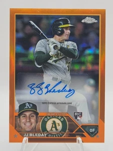 JJ BLEDAY ROOKIE AUTO TRUE ORANGE REFRACTOR #09/25 RC 2023 TOPPS CHROME UPDATE - Picture 1 of 2