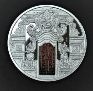 2012 FIJI 10 $ Temple Gates Kori Agung Balinese Temple 25g Silber PP Münze⭐V7⭐ - Bild 1 von 5