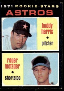 1971 Astros Rookies - Buddy Harris/Roger Metzger #404 RC Houston Astros VG-EX