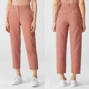 NEW Eileen Fisher Sisuz Crop Ankle Pant Womens size 18 Organic Cotton Hemp Clay - Picture 1 of 7