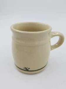 ROSEVILLE USA FRIENDSHIP Pottery Coffee Mugs Green and White - Picture 1 of 3