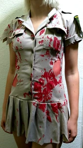 Bloody Zombie Dress Los Angeles POLICE Walking Dead LAPD Cosplay Comic Con Party - Picture 1 of 11
