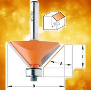 CMT 45º 1-3/4" dia Chamfer Router Bit 1/4" shank 836.420.11 - Picture 1 of 3
