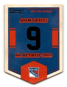 Adam Graves 2012-13 Panini Classics Signatures Banner Numbers #EN54 New York - Picture 1 of 2