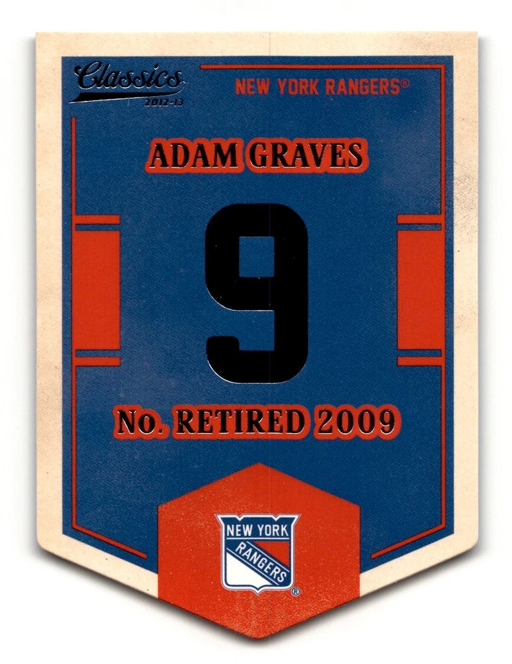 Adam Graves 2012-13 Panini Classics Signatures Banner Numbers #EN54 New York - Image 1 of 2