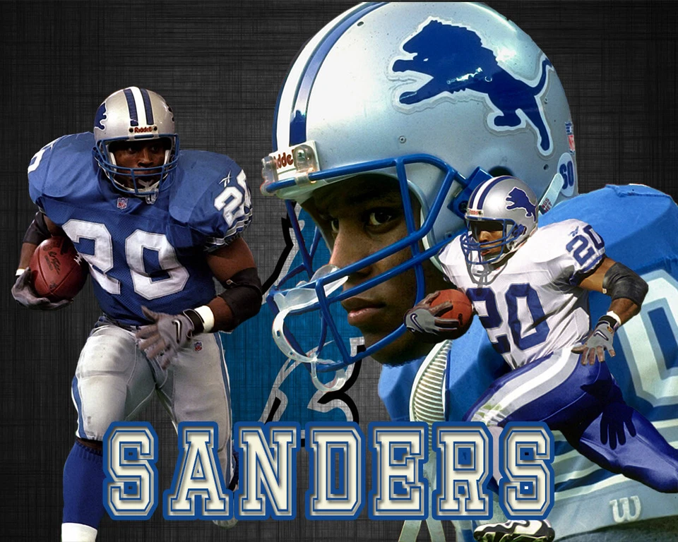 Impresión litográfica de los Detroit Lions de Barry Sanders 10 x 8 Foto 1 de 1