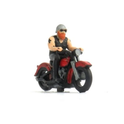OSBORNS MODELS 3D OSBF072 HO Waage (1/87) Knucklehead Motorrad mit Fahrer (unlackiert)