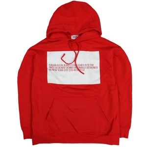 Sudadera roja Institucional Logo Calvin Klein