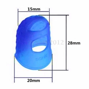 4 Fingerspitzenprotektoren Fingerspitzen Nähnadel Basteln Gitarre Ukulele Silikon UK - Bild 1 von 2
