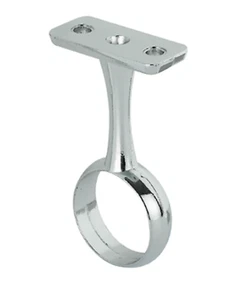 2 x 25mm Central Rail Rail Brackets - Chrome - Picture 1 of 5