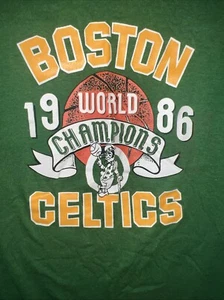 Vintage 1986 Boston Celtics World Champions Gr. Large T-Shirt #33 Single Stitch - Bild 1 von 16