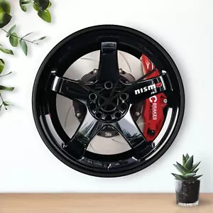 Novedad Nismo LMGT4 Reloj de Rueda, Rayos LMGT4 Reloj de Pared de Garaje, Reloj de Rueda GTR - Imagen 1 de 7