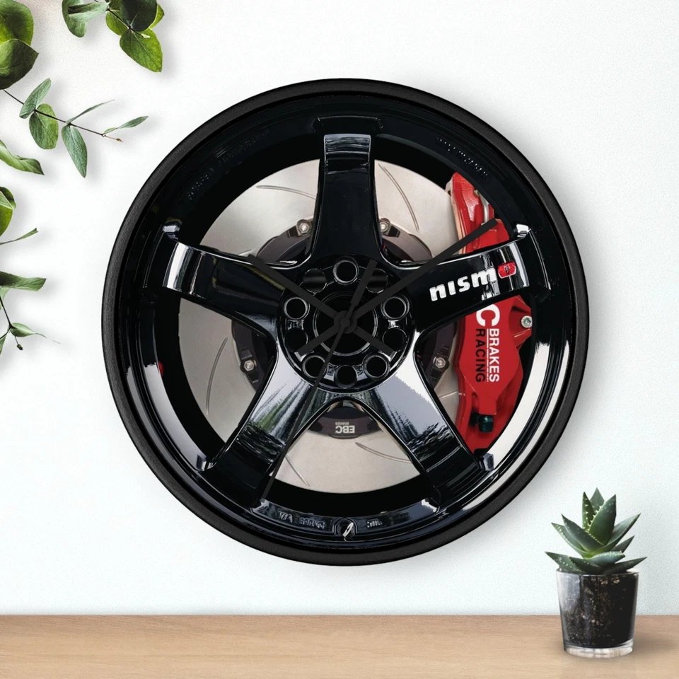Novelty Nismo LMGT4 Wheel Clock, Rays LMGT4 Garage Wall Clock, GTR Wheel Clock - Image 1 of 1
