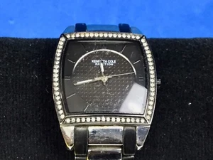 Silver Black Tone Mens Kenneth Cole Reaction 2035 Mvmt  Watch      Working Well  - Picture 1 of 11