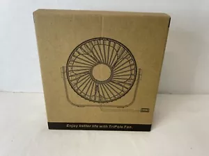 New TriPole Personal Desk Fan USB Port Power Supply 6" x 6" x 2" - Picture 1 of 10
