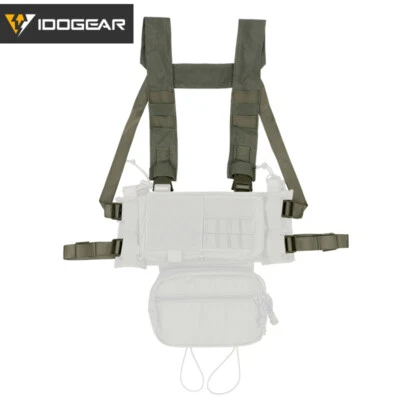 IDOGEAR Tactical Fat Strap Shoulder Strap & Back Strap H Harness Chest Rig Camo - Image 1 of 4