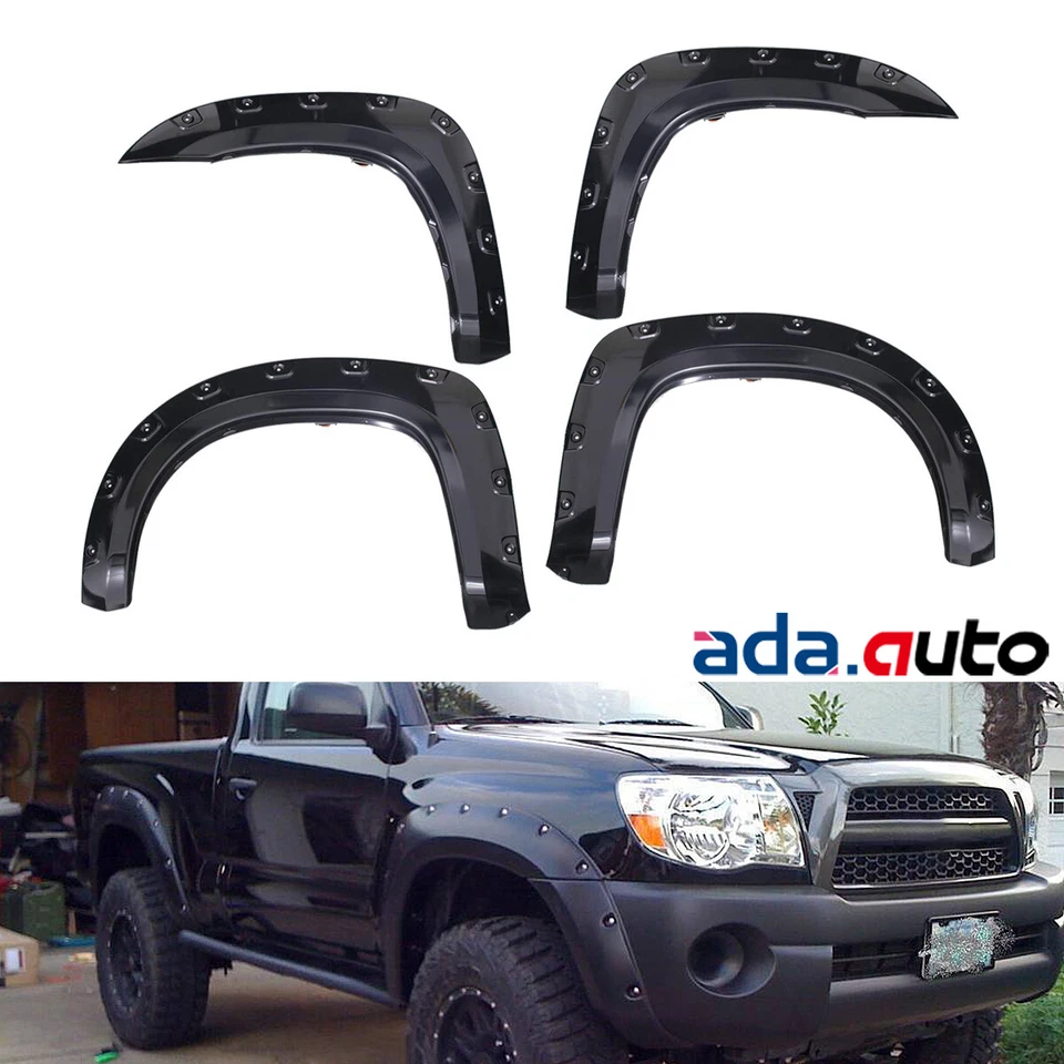 For 2005-2011 Toyota Tacoma 73.5 Fleetside Bed Pocket Style Rivet Fender Flares - Image 1 of 4