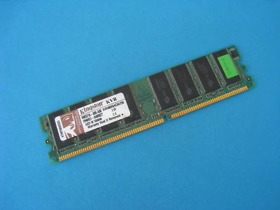 Kingston 256 MB 400MHz PC-3200 DDR 184-PIN  DIMM Desktop Memory KVR400X64C3A/256 - Image 1 of 4