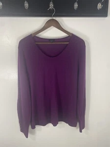 Talbots XL Sweater Merino Wool Purple Classic Old Money Lightweight Comfy - Picture 1 of 9