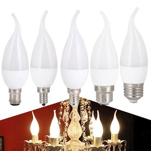 E12 E26 E27 E14 B22 3W LED Bulb Flame Chandelier Candle Light 2835 SMD 110V 220V - Picture 1 of 18