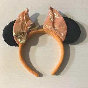 Tokyo Disney Resort Headband Orange Ribbon Devil Minnie Mouse TDR TDS TDL Japan - Picture 1 of 12