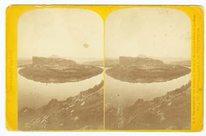 D0355 ~ ARIZONA - JK Hillers - Powell Survey Stereoview - Bonito Bend  - Imagen 1 de 2
