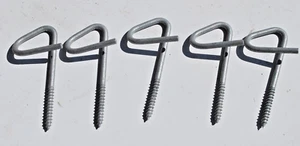 5 MacLean SI-0010L House Hook Steel Galvanized, 4-1/2 in L, 1.435 in W FOR CABLE - Picture 1 of 2