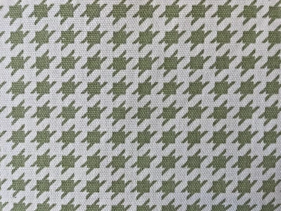 2 Yards Home Dec Fabric / Green Houndstooth / Girl's Material yardage Sewing 271 - Image 1 of 2
