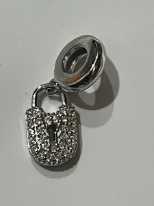 LOCK SILVER s925 Sterling Silver Charm by Charm Heaven NEW - Picture 1 of 3
