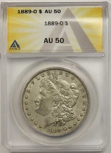 1889-O $1 ANACS AU 50 Morgan Silver Dollar - Picture 1 of 4