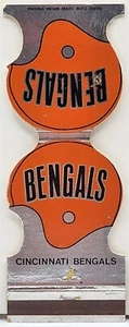 1973 Cincinnati Bengals Football Helmet Schedule NFL Jewelite Matchbook Cover B1 - Picture 1 of 2