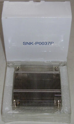 Supermicro SNK-P0037P Passive 1U CPU Heatsink LGA1366 LGA1356 For X9 Series NIB - Image 1 of 4