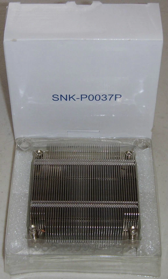 Supermicro SNK-P0037P Passive 1U CPU Heatsink LGA1366 LGA1356 For X9 Series NIB - Image 1 of 4