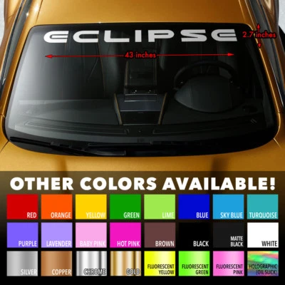 MITSUBISHI ECLIPSE Premium Parabrisas Banner Vinilo Calcomanía Adhesiva 43"x2.7" Foto 1 de 3