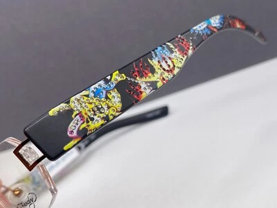 Ed Hardy Eyeglasses Frames woman men Rimless Rectangular Rhinestone Tattoo Np - Image 1 of 4