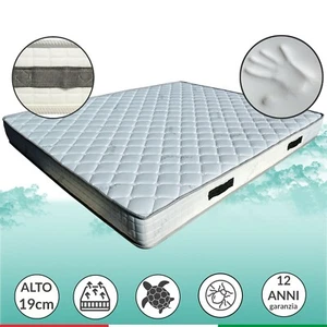 Materasso OCEAN H19 cm modello ad onda con 7 zone, 3 cm Memory, ECO FRIENDLY - Imagen 1 de 5