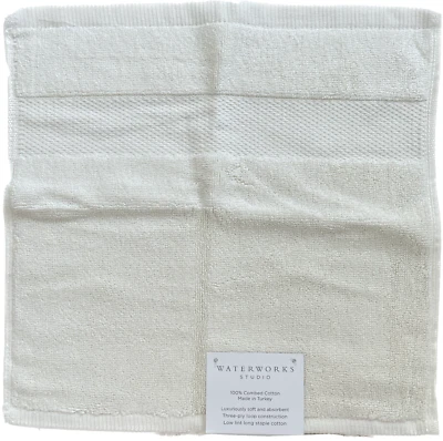 Paño de algodón peinado turco Waterworks Edisto suave 100 % grapa larga - marfil Foto 1 de 3