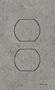 Pewter Sponged SwitchStix Single Duplex Outlet Cover - Picture 1 of 1