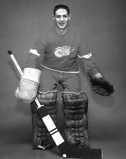 1950s Detroit Red Wings Terry Sawchuk Glossy 8x10 Photo Hockey Print Poster