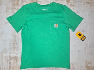 Carhartt Shirt Youth Large 14/16 Green Short Sleeve w/ Pocket Boys Kids Size NWT - Picture 1 of 8