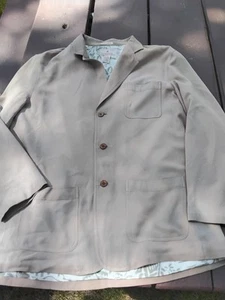 Mens Beige Paradise Collection 100% Washable silk Blazer Sz XL - Picture 1 of 6