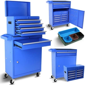 Cassettiera Porta Attrezzi,5 Cassetti Porta Utensili a Rotolo con Cassetta Porta Attrezzi Superiore Staccabile... - Foto 1 di 7