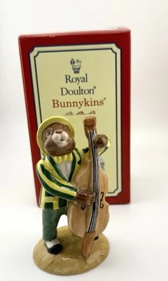 VERY RARE Royal Doulton Double Bass Player Bunnykins DB185 Jazz Band LIMITED EDN - Image 1 of 4